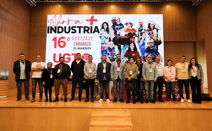 Sergio Sancho, elegido secretario general de UGT FICA Aragón con el 97,27% de los votos